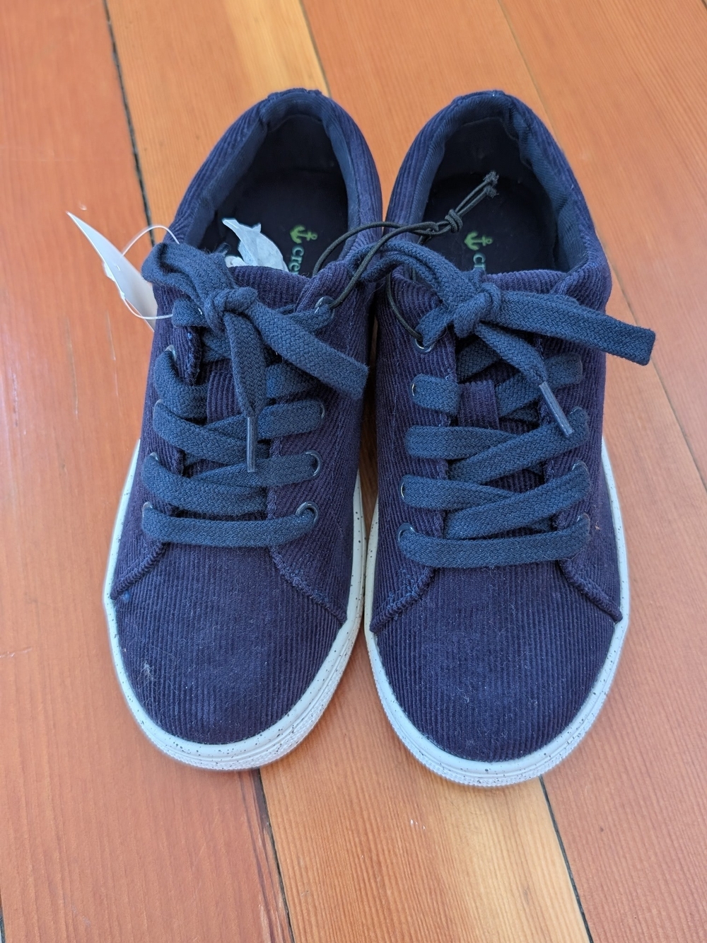 Crewcuts Kids Navy Corduroy Lace-Up Sneakers
